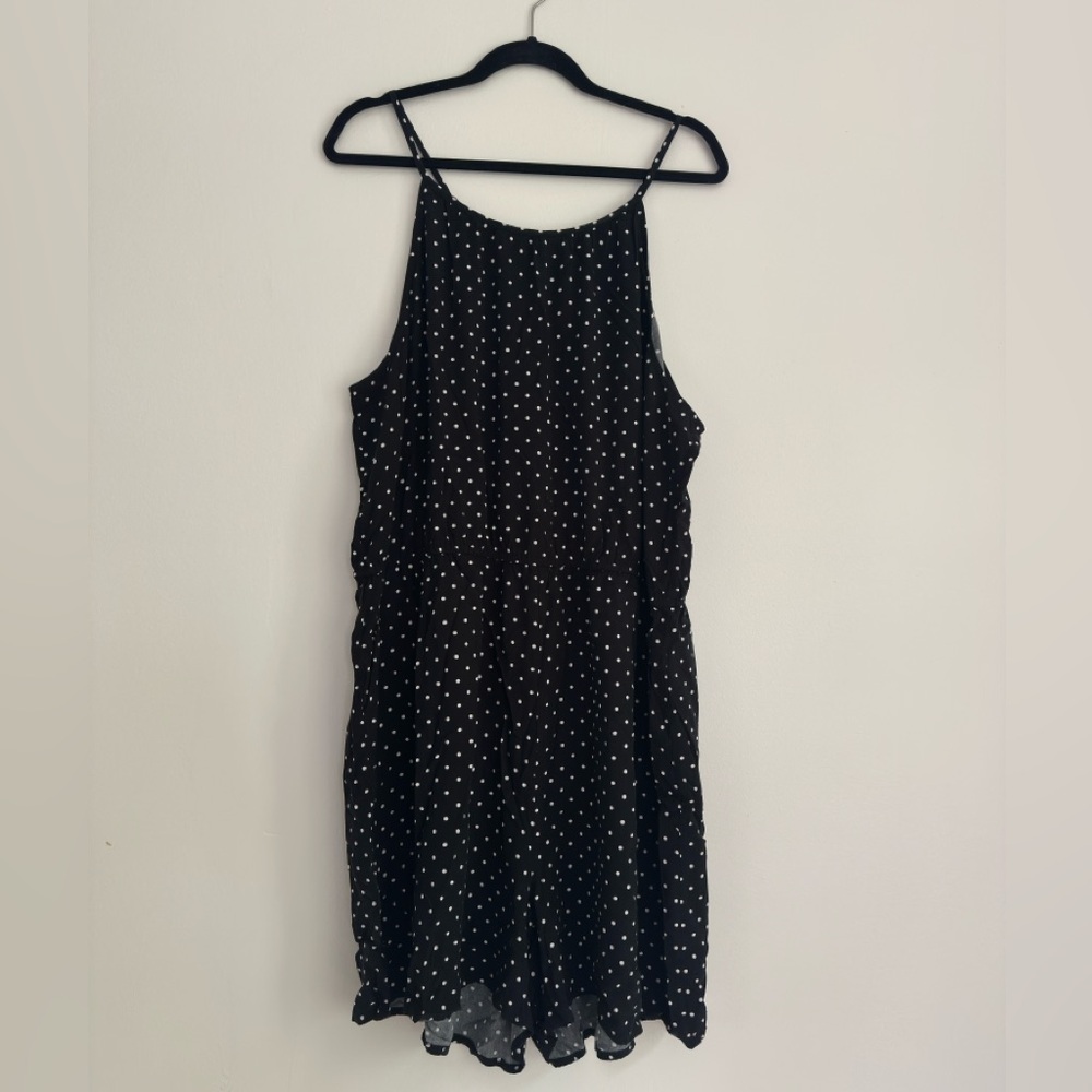 Elegant Black Polka Dot romper